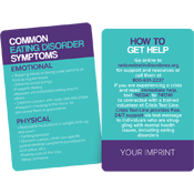 Eating Disorder Symptoms Wallet Card